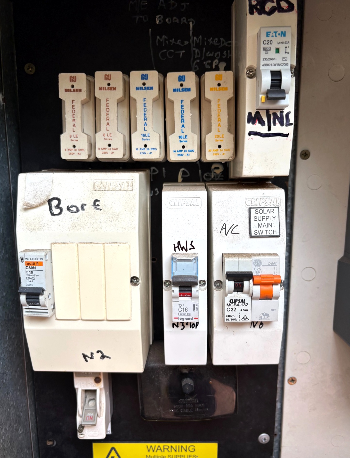 Ceramic fuses and limited safety switch protection before a Greenwood kitchen renovation