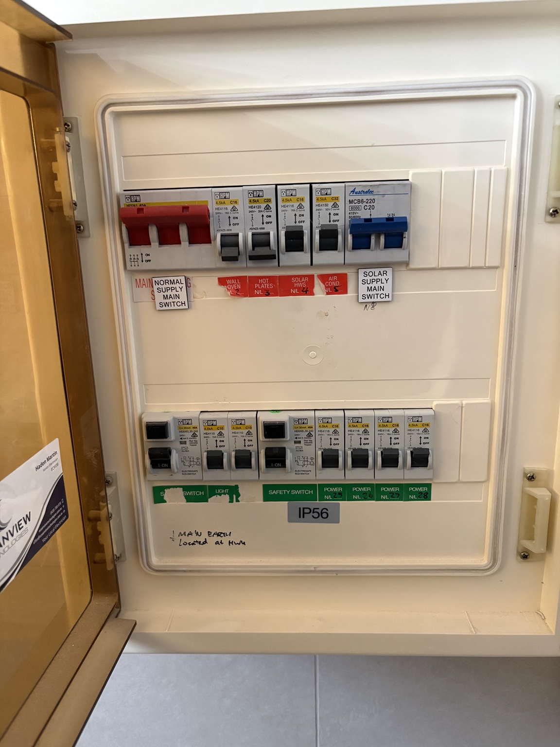 Older Sorrento switchboard before a whole-house renovation